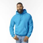 Heavy Blend Adult Hooded Sweatshirt Herren in Hellblau mit Kapuze und Kängurutasche