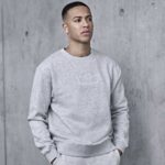 Heavy Sweat Herren Rundhals Sweatshirt in Grau mit gesticktem Kronenlogo