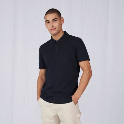 My Polo 180 Herren Piqué-Shirt in Schwarz mit klassischem Kragen