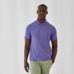 Organic Inspire Polo Herren T-Shirt in Lavendel mit klassischem Kragen