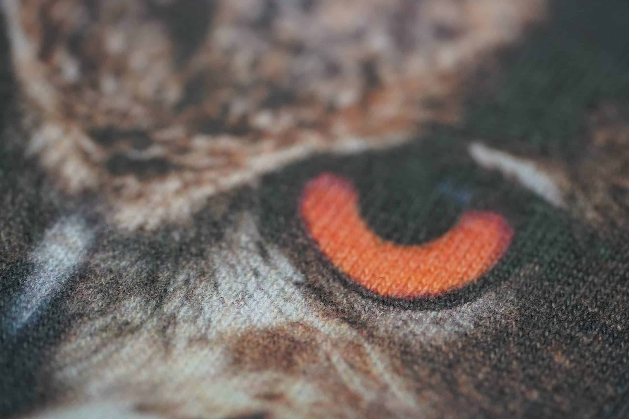 Motiv Eulenauge im DTG Direktdruck auf Textil