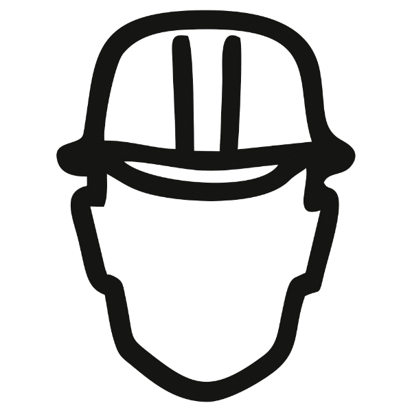 Symbol für Arbeitskleidung mit Helm