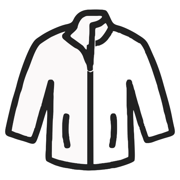 Symbol für Fleecejacke mit Reißverschluss und Taschen
