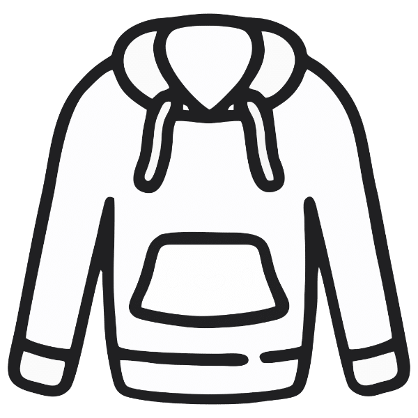 Symbol für Kapuzenpullover mit Fronttasche und Kordeln