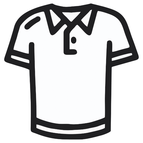 Symbol für klassische Poloshirts mit Kragen