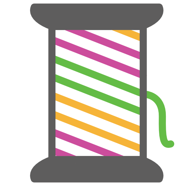Bunte Garnrolle – Symbol für Stickgarn