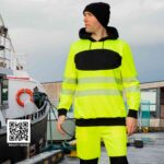 Hochsichtbarer EOS-Hoody mit reflektierenden Streifen für den Einsatz im Freien