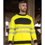 Eco-friendly high visibility EOS sweatshirt with reflective stripes for men