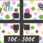 McShirt Mainz Geschenkkarte mit Dankeschön-Motiv und bunten Punkten – einlösbar von 10 bis 500 Euro