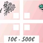 McShirt Mainz Geschenkkarte zur Hochzeit mit Blumenmotiv – einlösbar von 10 bis 500 Euro