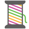 Bunte Garnrolle – Symbol für Stickgarn